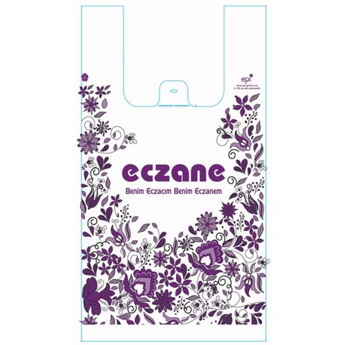 Bio Poşet Mor Sarmaşık Temalı Atlet 22X40